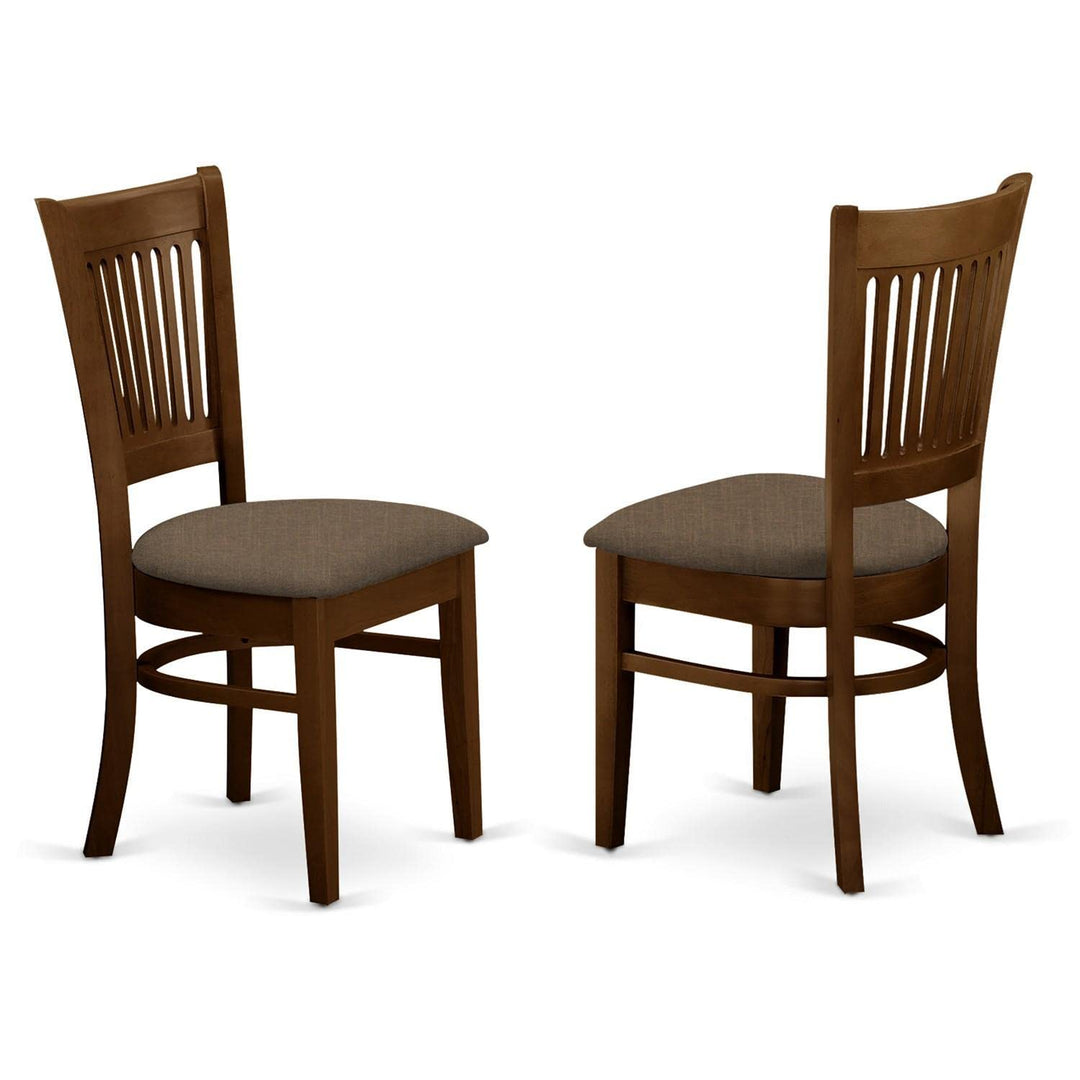 East West Furniture Kitchen Room Chairs Set of 2 Espresso VAC-ESP-C