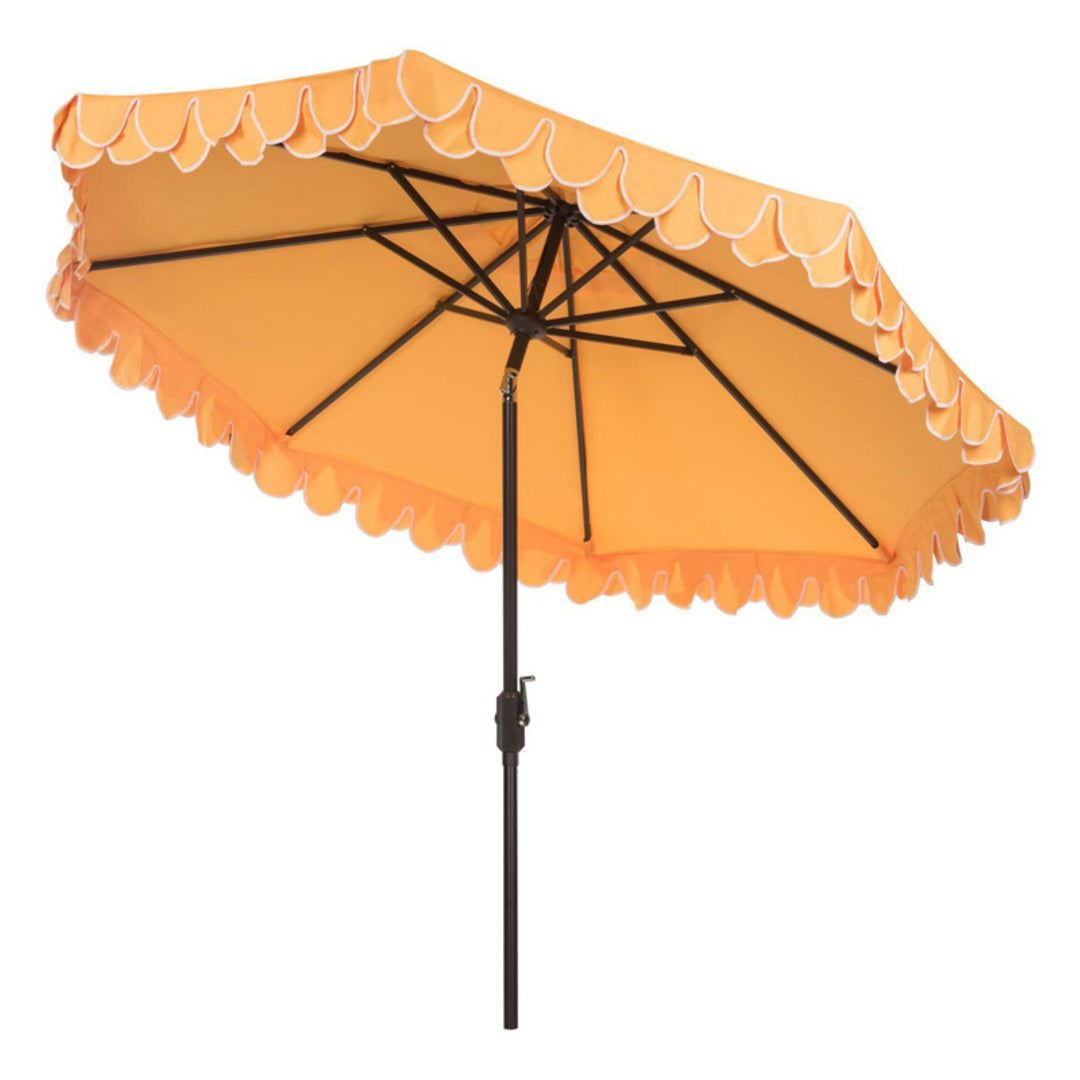 Safavieh PAT8006C Outdoor Collection Elegant Valance Auto Tilt Umbrella 9' - Diamond Home USA