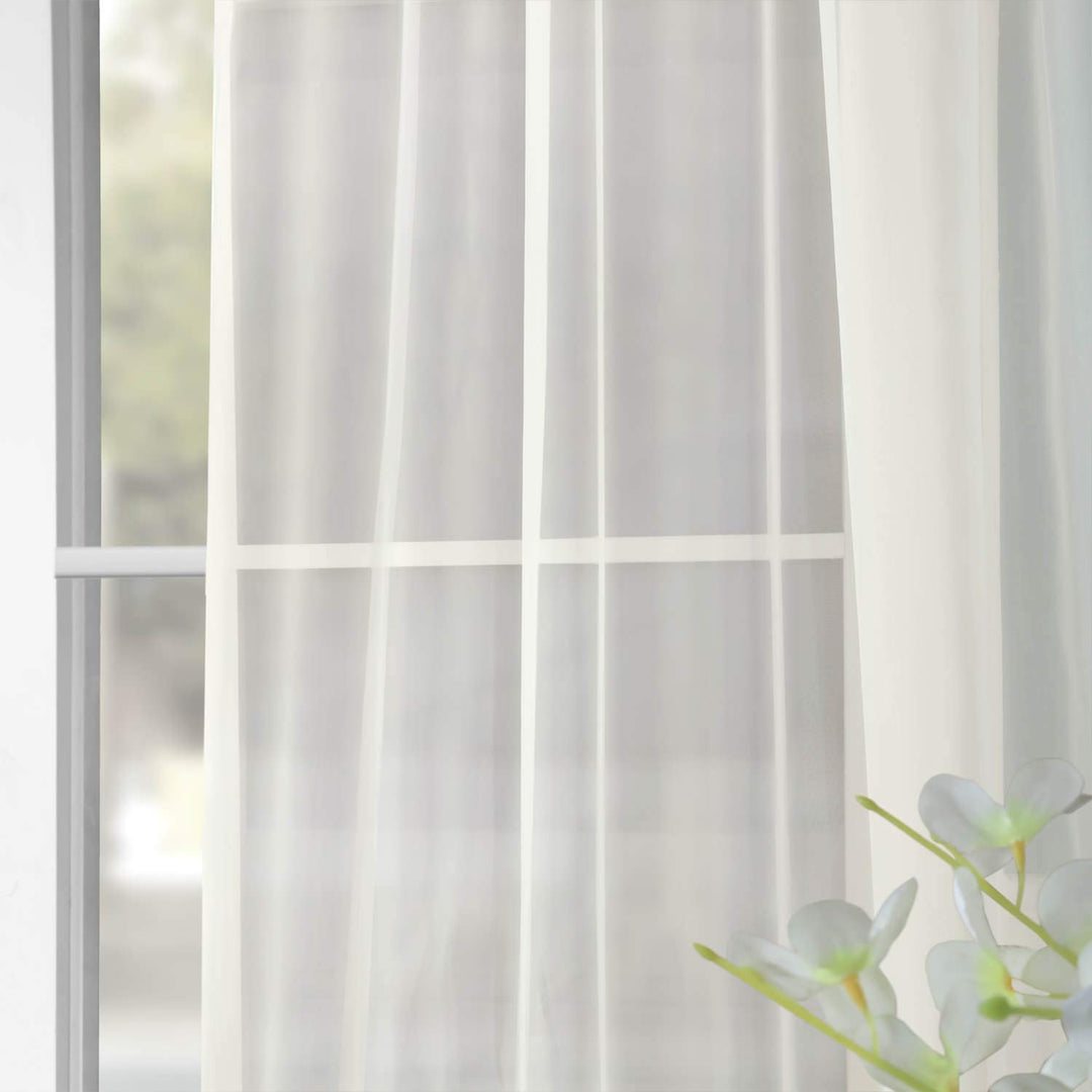 HPD Half Price Drapes SHCH-VOL3-108-PR Voile Poly Sheer Curtain Pair (2 - Diamond Home USA