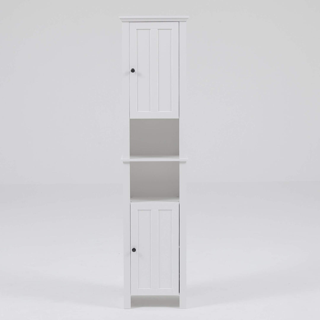 Tall Tower Bathroom 66.9in.h Cabinet in White Traditional MDF Painted Includes - Diamond Home USA