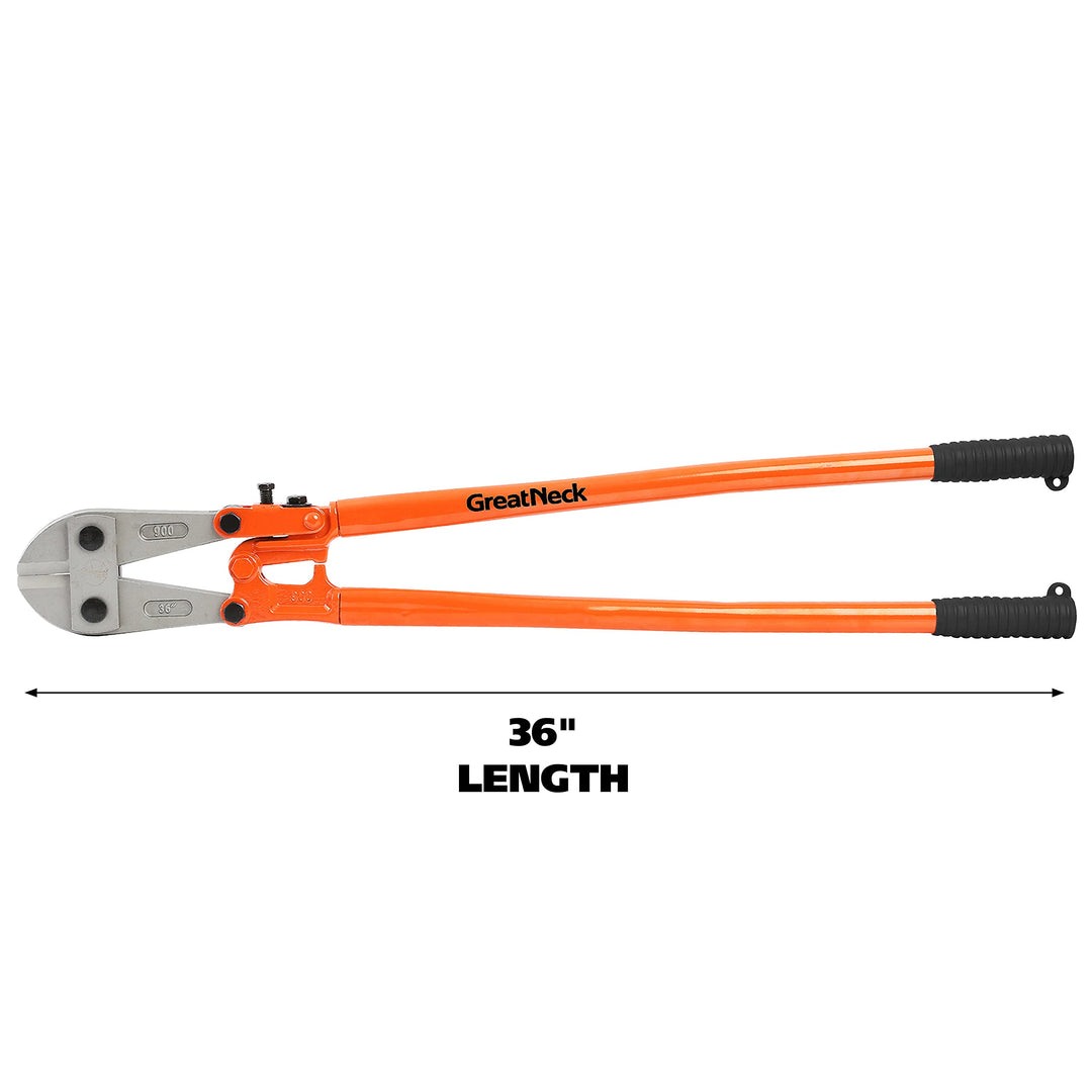 GreatNeck BC36 36-Inch Bolt Cutters Cuts Bolt Nails Locks Rivets Chains & Wire - Diamond Home USA