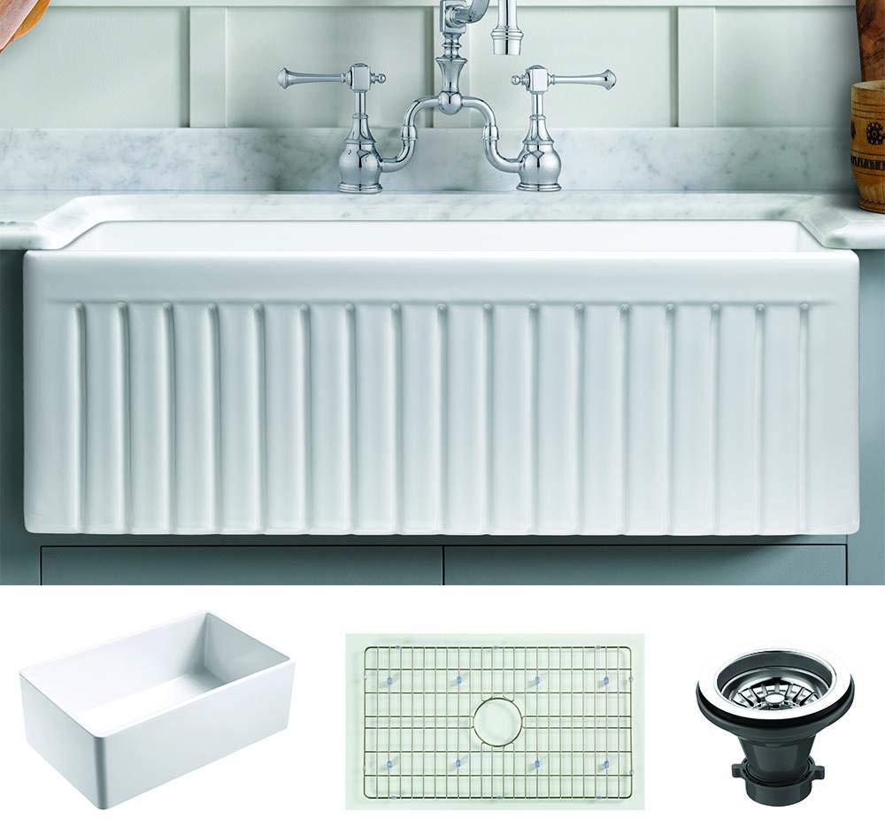 Empire Industries SP27G Sutton Place Reversible Farmhouse Fireclay Kitchen Ceramic/Fireclay