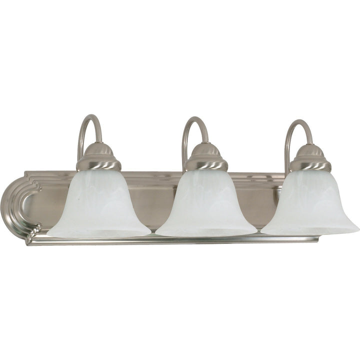 NUVO 60/333 Three Wall-Vanity Light Fixture 3 Textured White/Alabaster Glass - Diamond Home USA