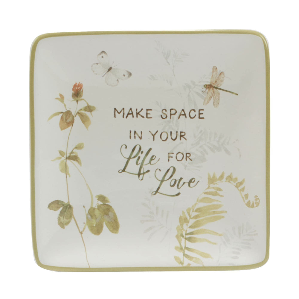 Green Fields 6" Canape/luncheoppetiser Plates Set Of 4 Assorted Designs 11' X - Diamond Home USA