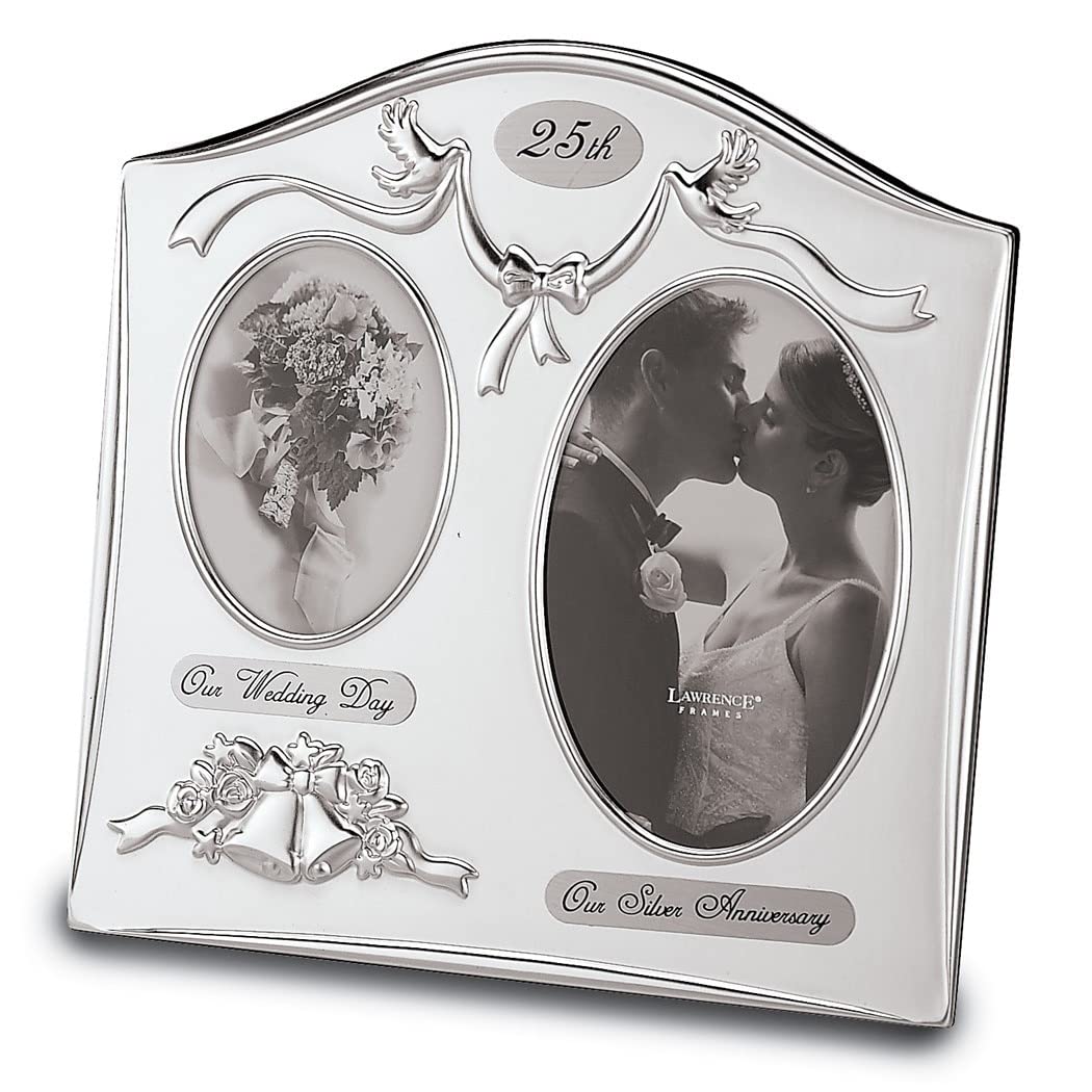 Satin Silver-plated 25th Anniversary Our Wedding Day 3.5x5 Photo Silver 4x6