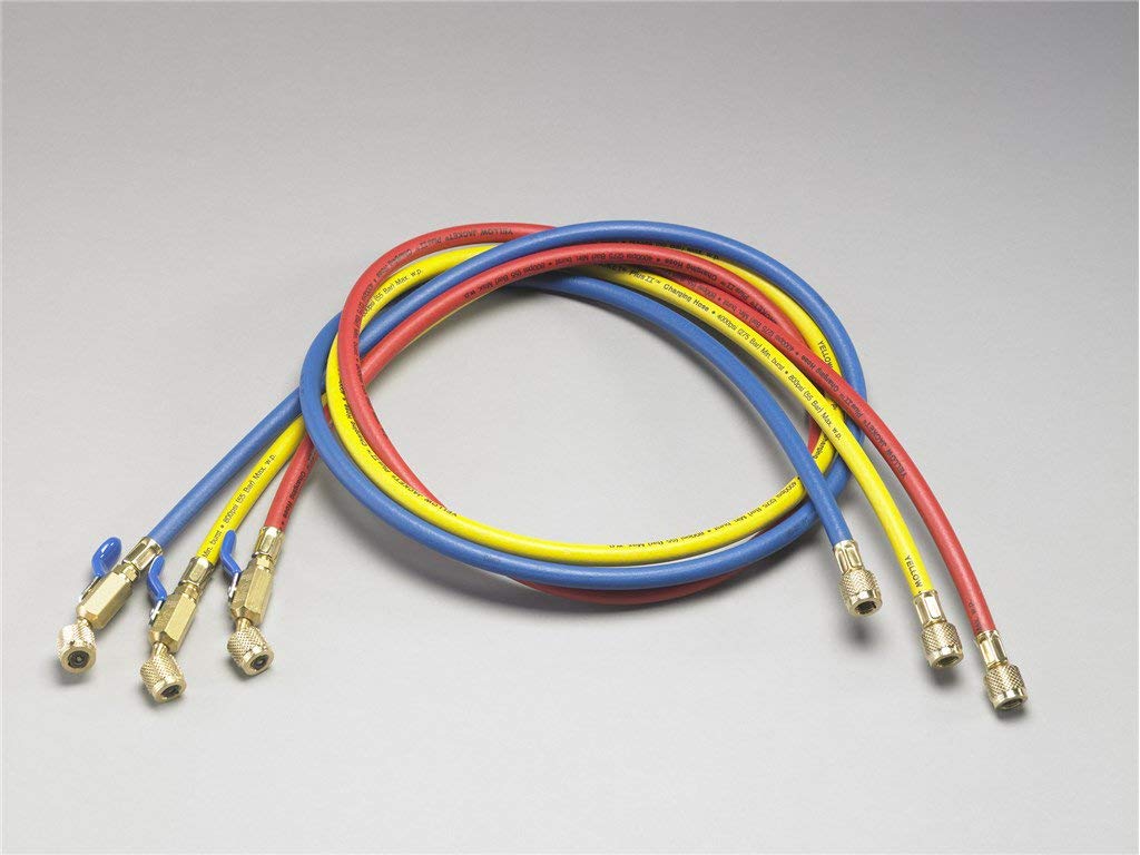 Yellow Jacket 29985 - Plus II 1/4" Hose with Compact Ball Valve End 60" Length