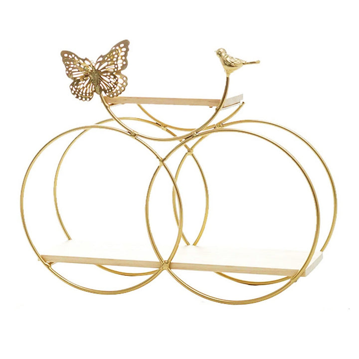 Floating Shelves Wall Mounted Set Golden Color Butterfly Shelf Gold Metal