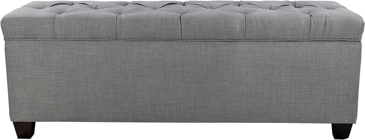 The Sole Secret Diamond Tufted Shoe Ottoman Storage Bench for Bedroom or Grey Large - Diamond Home USA