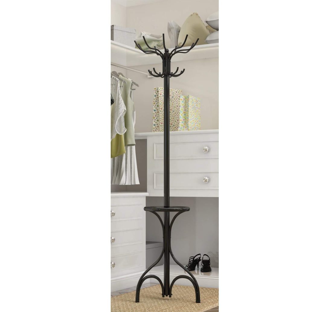 Stylish Free Standing Coat Rack Organizer Umbrella Stand Jacket Tree Hanger - Diamond Home USA