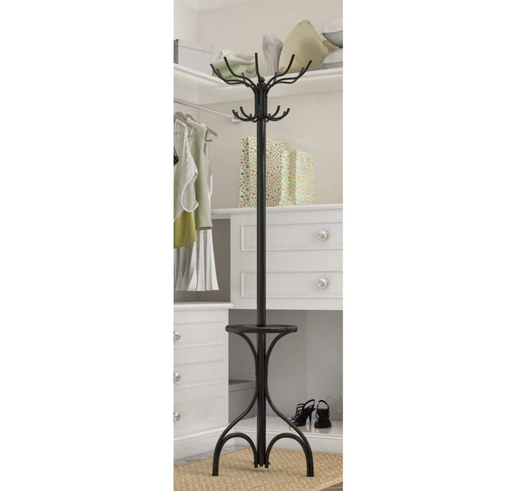 Stylish Free Standing Coat Rack Organizer Umbrella Stand Jacket Tree Hanger - Diamond Home USA