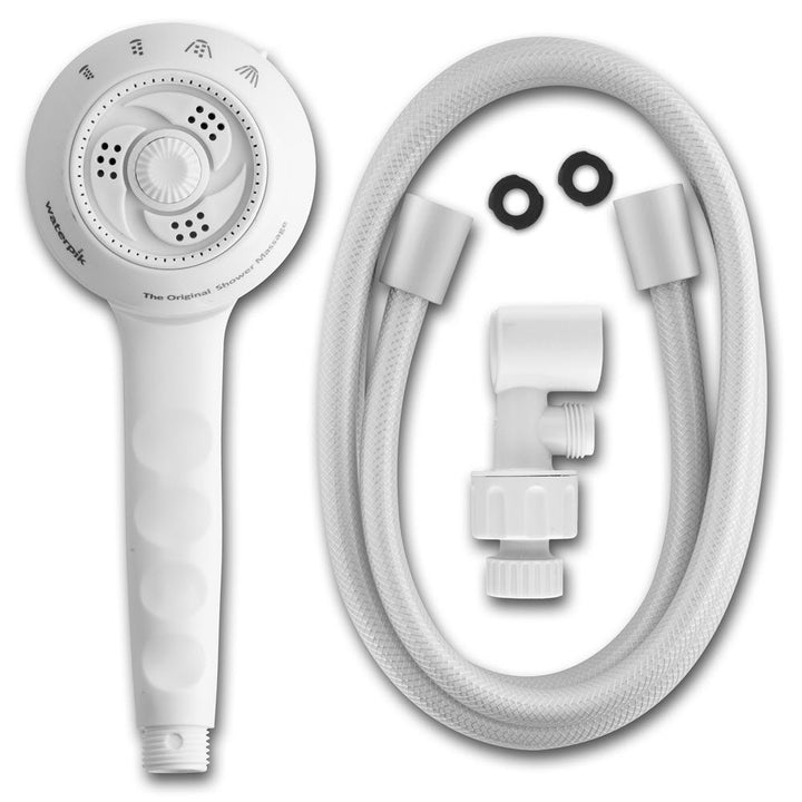 Waterpik SM-451T 2.0 GPM PowerSpray+ Original Shower Massage Shower Head White - Diamond Home USA