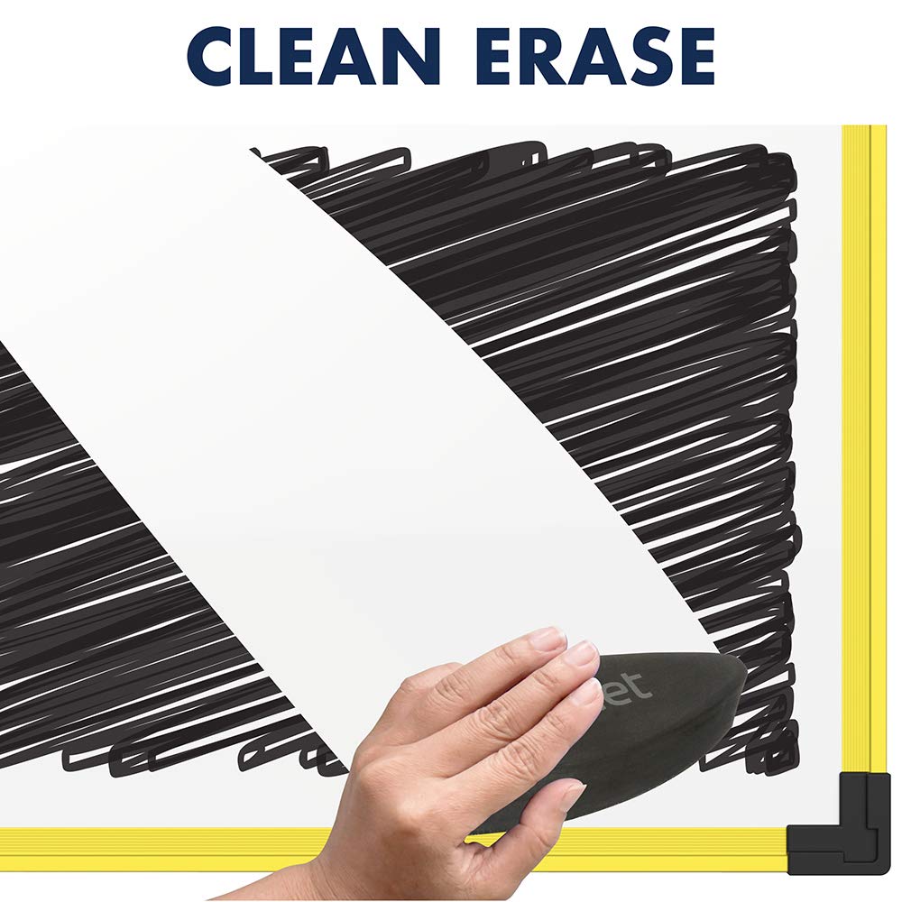 Quartet Dry Erase Whiteboard/White Board Magnetic 9" x 12" Industrial Yellow - Diamond Home USA