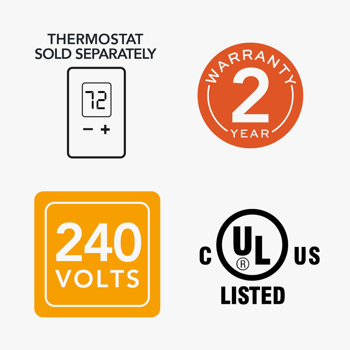 Cadet Com-Pak Electric Wall Heater Assembly Only Without Thermostat (Model: - Diamond Home USA