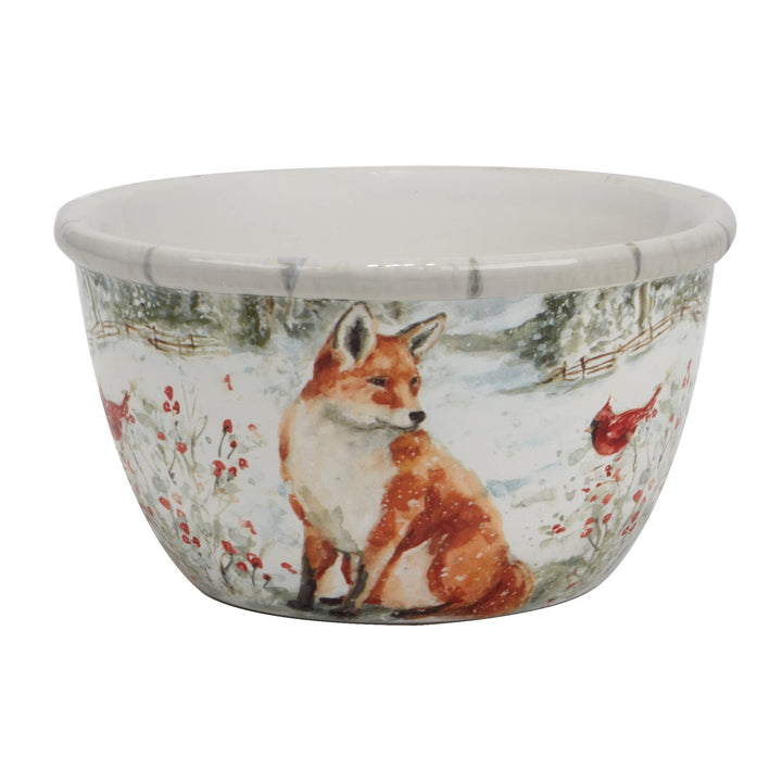 5.25" Ice Cream/dessert Bowls Set Of 4 Brown Multi Color White Animal Casual - Diamond Home USA