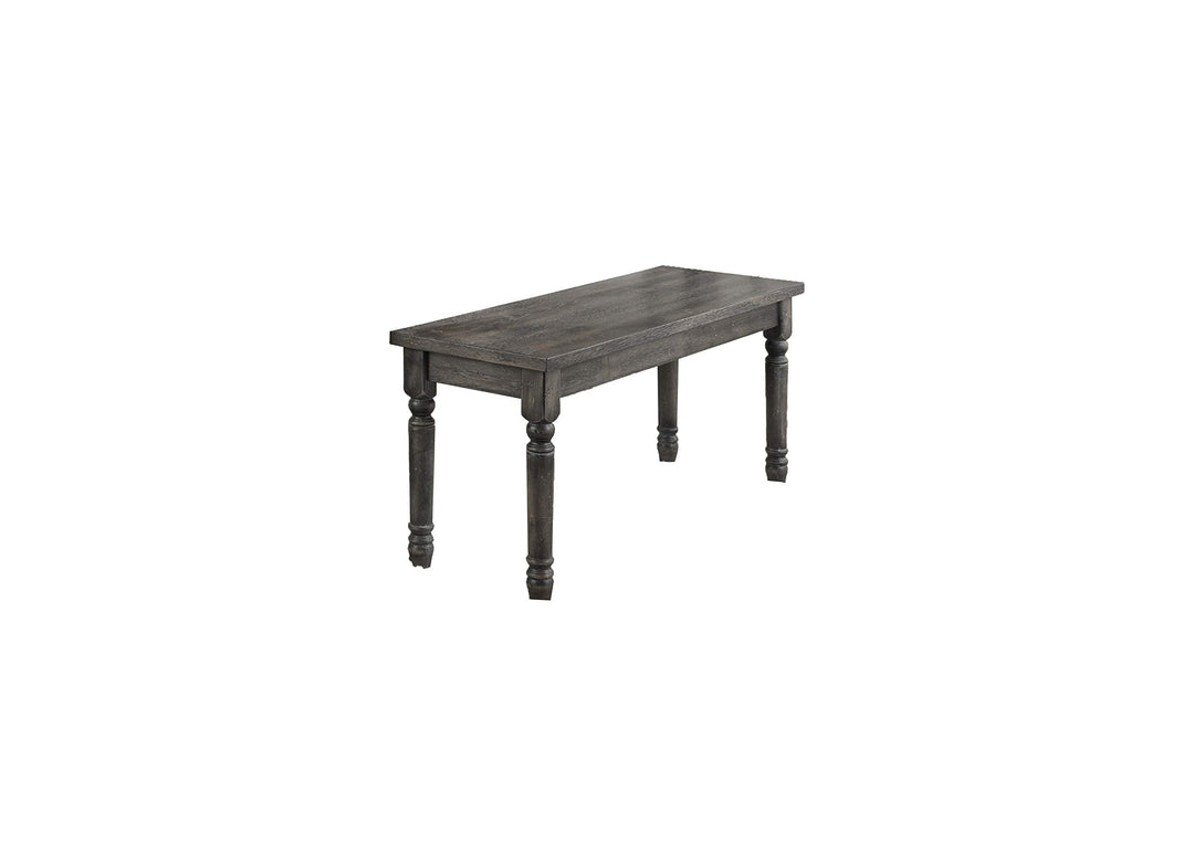 Best Master Furniture Backless Distressed Finish Dining Bench Gray