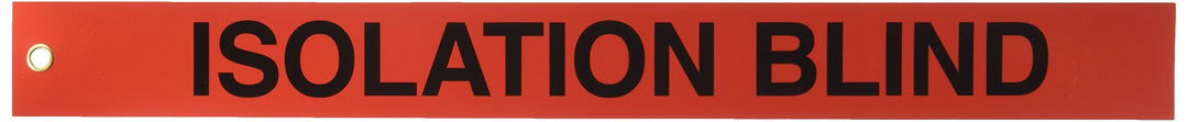 Brady 132454 "Isolation Blind" Tag Polyester 2" H x 20" W Black on Red (Pack