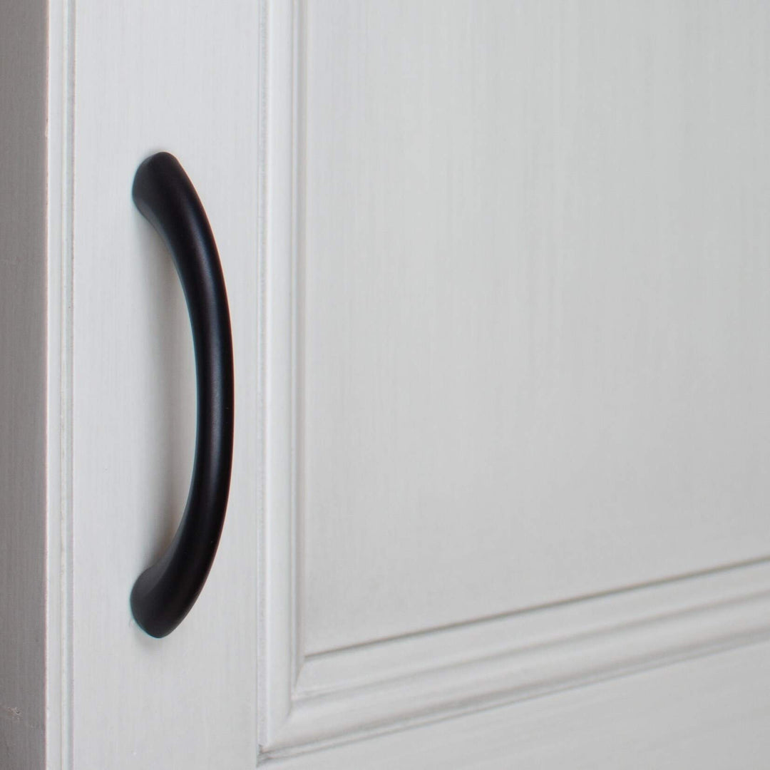 10-Pack 2-3/4-inch Center to Modern Loop Cabinet Pull Black Contemporary Zinc - Diamond Home USA