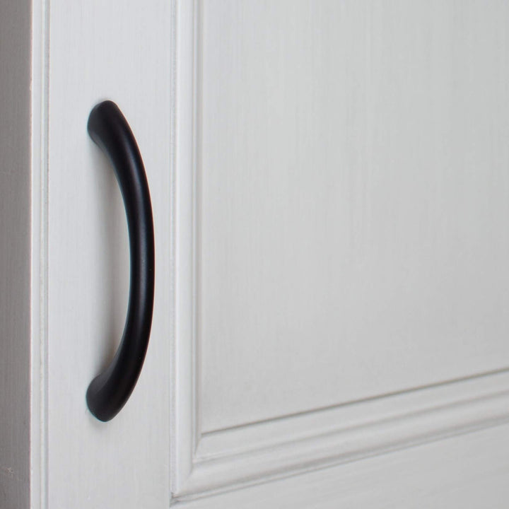 10-Pack 2-3/4-inch Center to Modern Loop Cabinet Pull Black Contemporary Zinc - Diamond Home USA