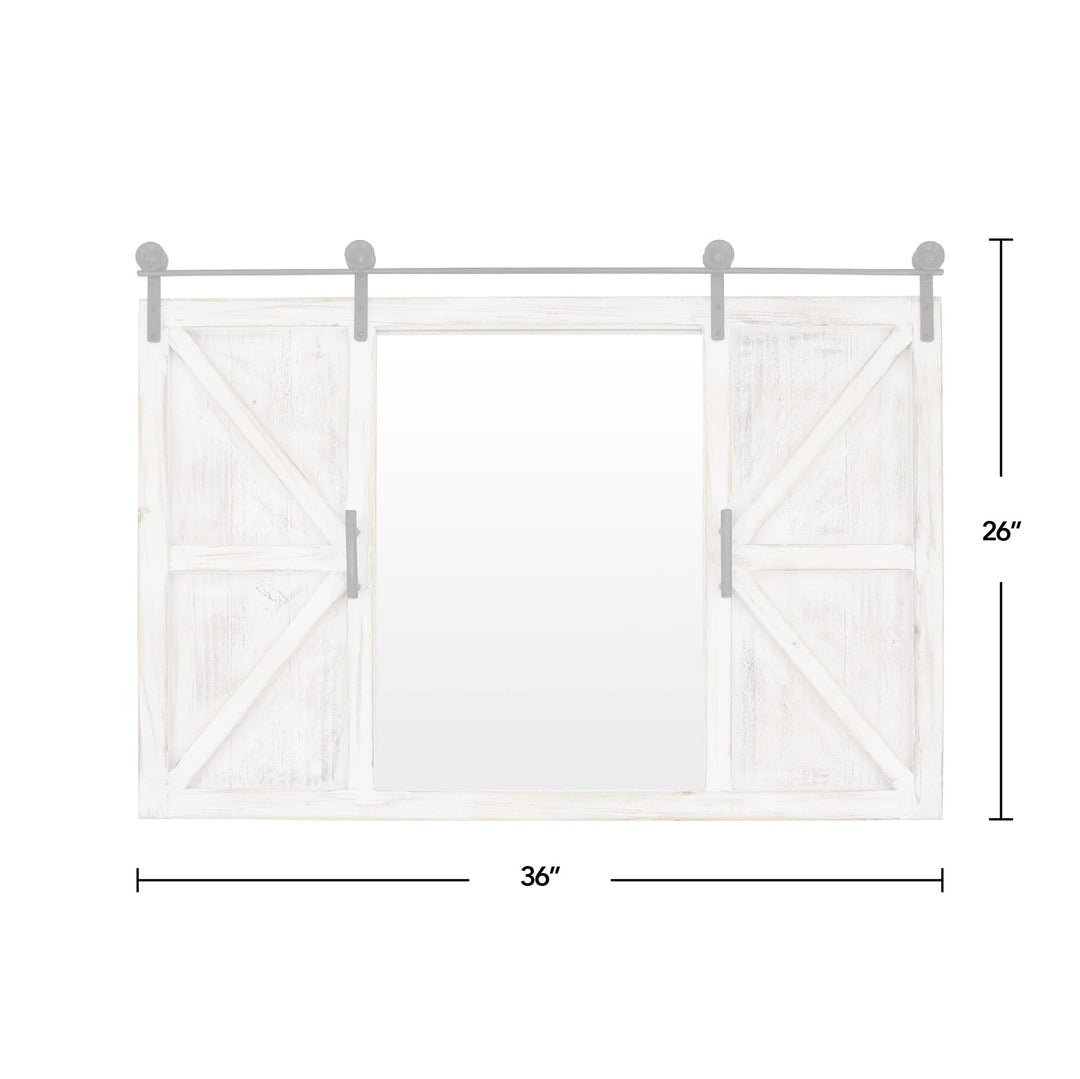 FirsTime & Co. Hayloft Barn Door Wall Mirror Vintage Decor
