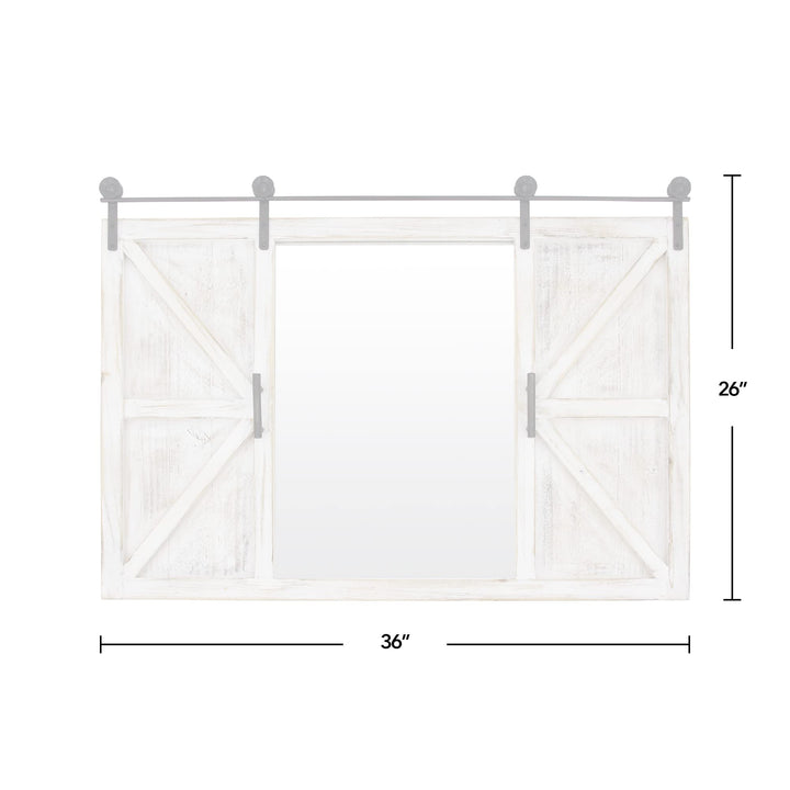 FirsTime & Co. Hayloft Barn Door Wall Mirror Vintage Decor