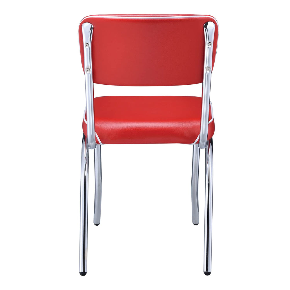 simple relax Set of 2 Side Chairs with Cushion Red - Diamond Home USA