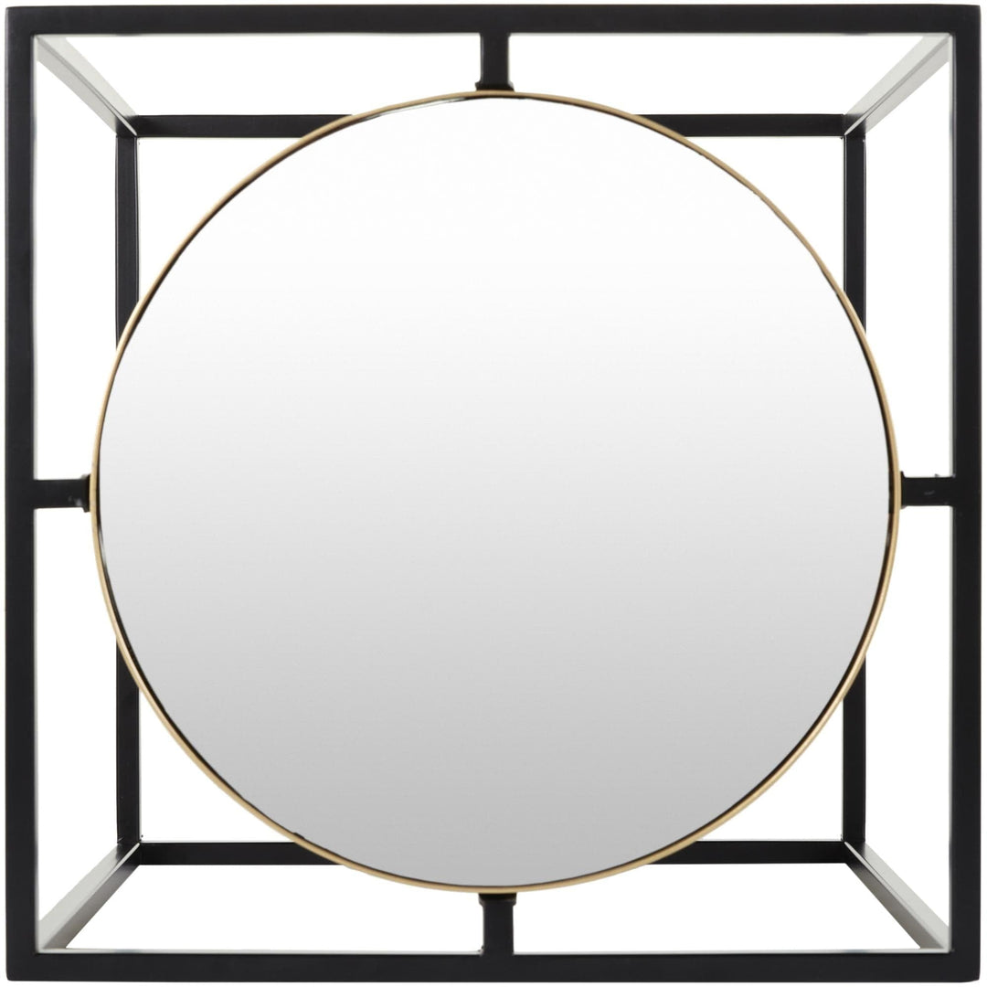 Nesting Mirrored End Tables 21" h X 21" w 21" d 19" h 19" w 19" d Black Modern - Diamond Home USA