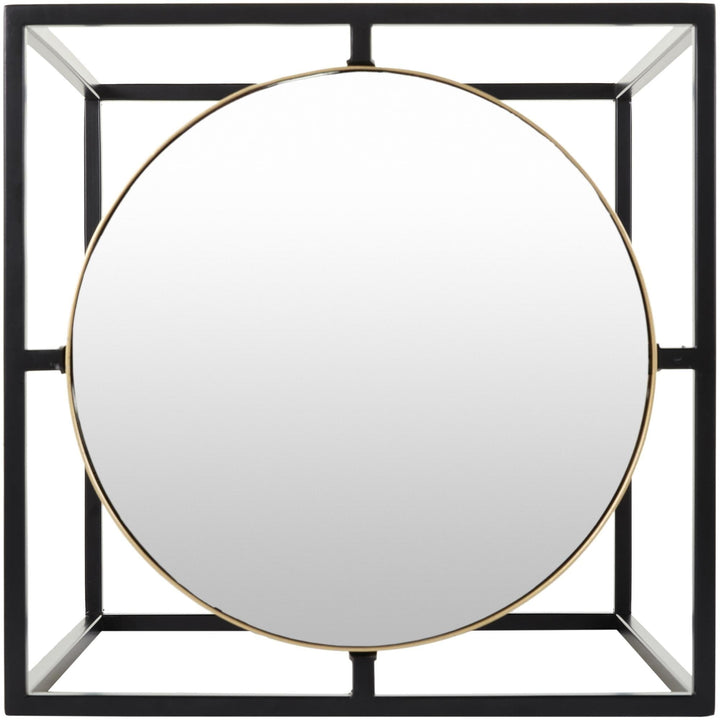 Nesting Mirrored End Tables 21" h X 21" w 21" d 19" h 19" w 19" d Black Modern - Diamond Home USA