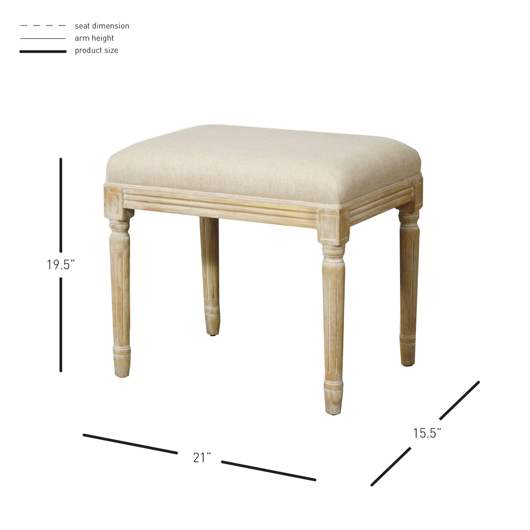 New Pacific Direct Madeline Stool Furniture Flax - Diamond Home USA
