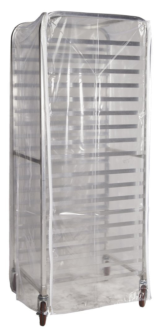 Winholt SRC-58/3Z Bun Pan Rack Cover Heavy Duty Plastic 3 Zippers 23" W x 28"