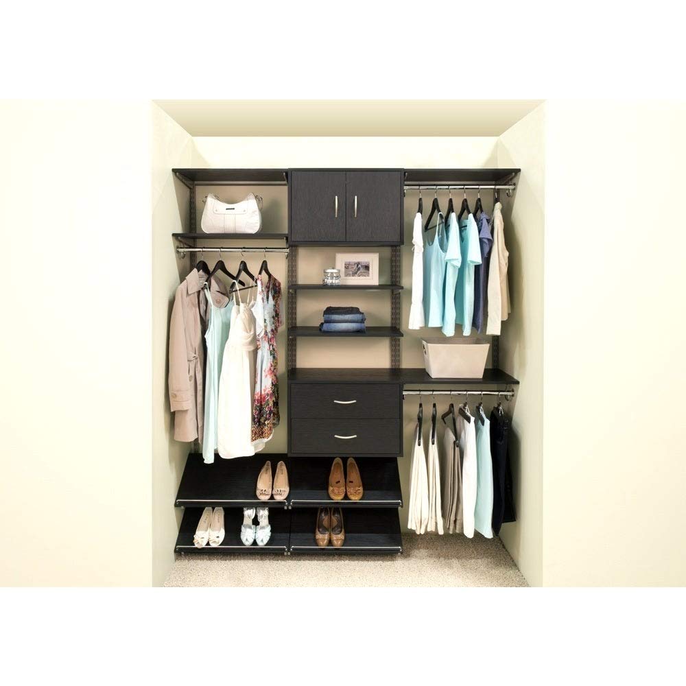 Organized Living freedomRail Wood Shelf 24-inch x 14-inch - Midnight Live - Diamond Home USA