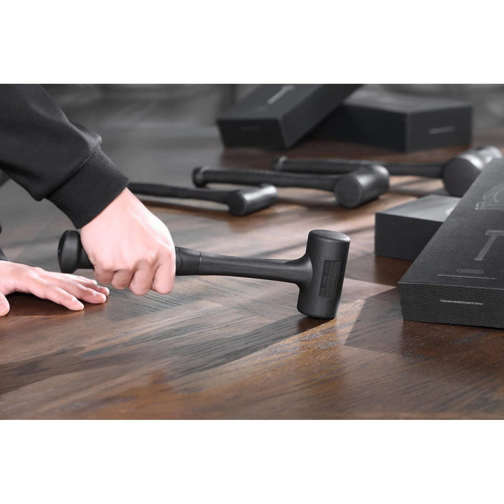 Fort 1lbs Rubber Dead Blow Hammer Professional Mallet Tool Black Rust Resistant - Diamond Home USA