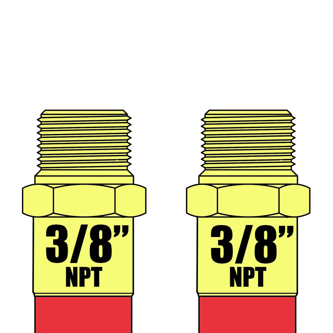Reelcraft S601024-2 - 3/8" x 2 ft. 300 PSI Inlet Hose Assembly - Diamond Home USA