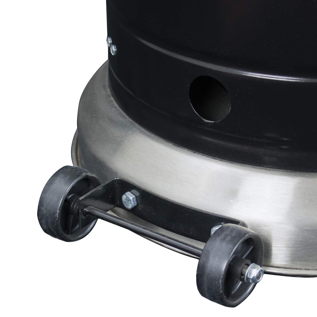 Hiland HLDS01-SSBLT 48 000 BTU Propane Patio Heater with Wheels Large Black - Diamond Home USA