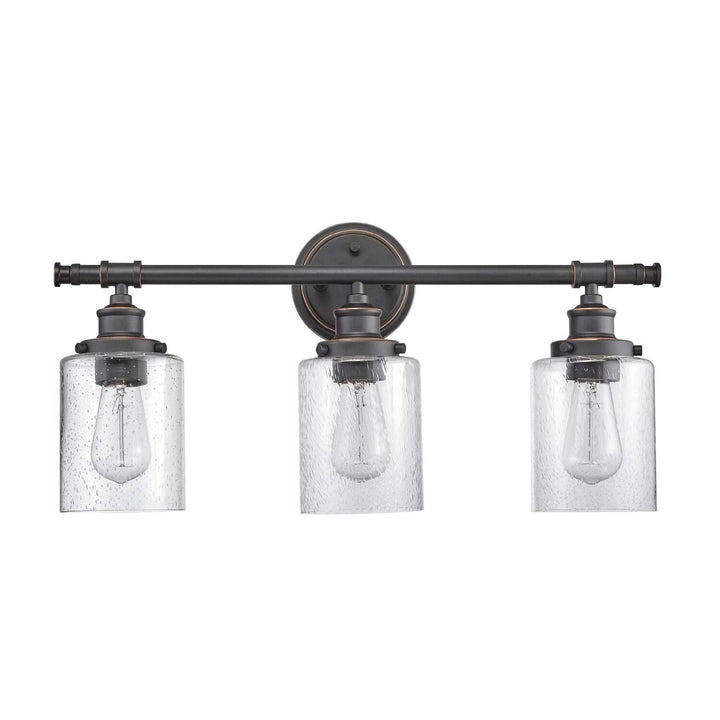 5-Piece All-in-one Bronze Bathroom Set Brown Farmhouse Metal Dimmable - Diamond Home USA