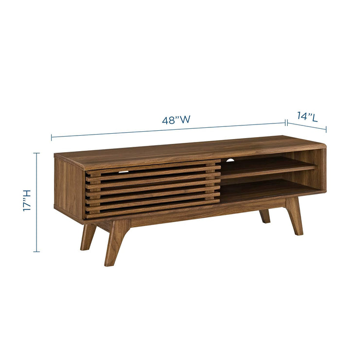 Modway Render 48" Mid-Century Modern Low Profile Media Console TV Stand 48 - Diamond Home USA