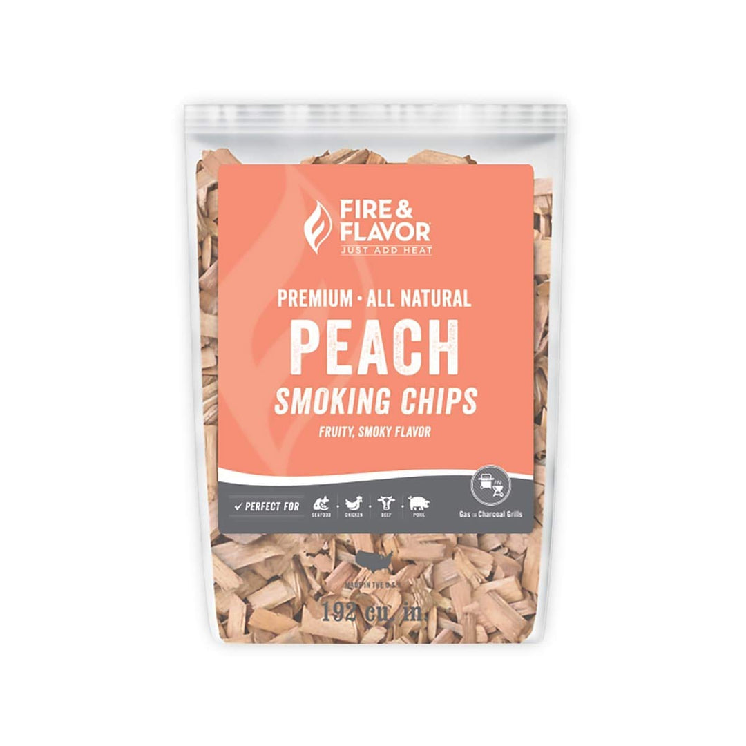Premium Smoking Wood Chips 2 Pounds Peach Orange