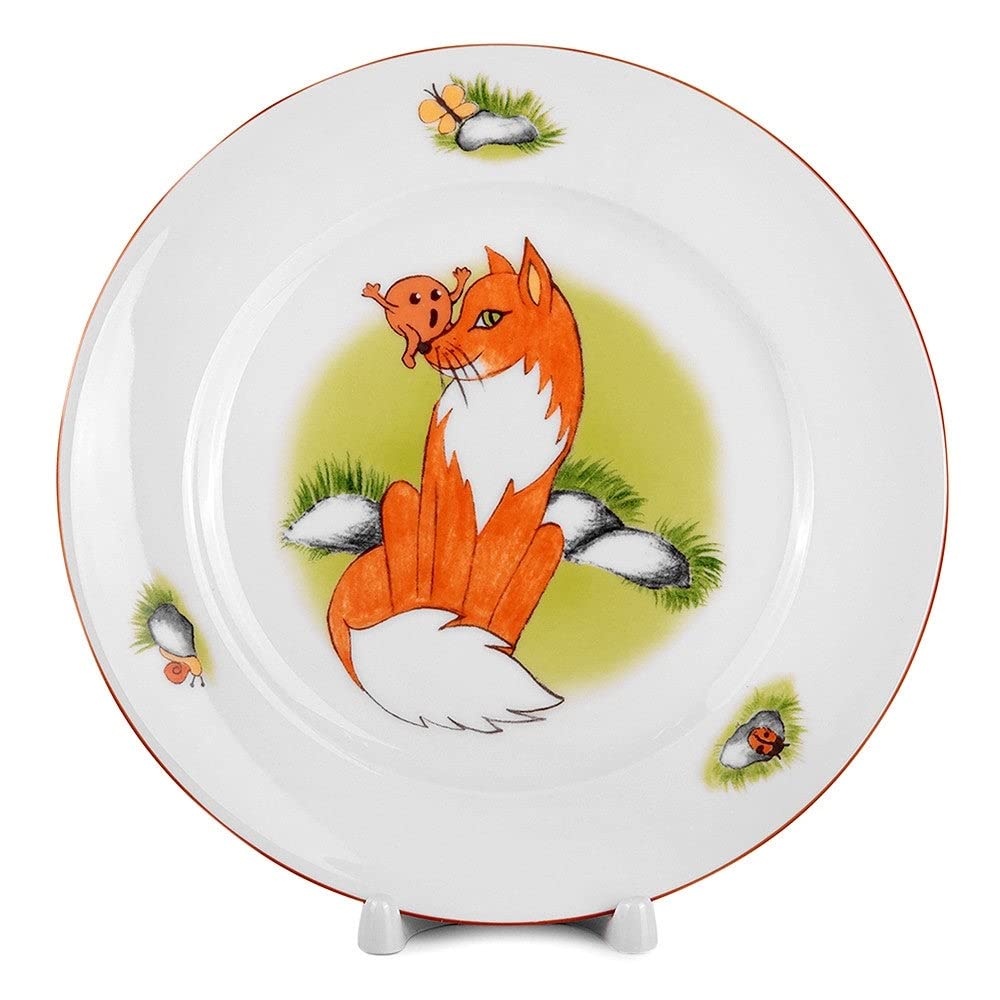 The Bun Porcelain Kids Dinnerware Set of 3 White Round 4 Piece Dishwasher Safe - Diamond Home USA