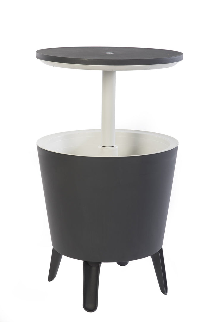 Keter Modern Cool Bar Outdoor Patio Furniture and Hot Tub Side Table with 7.5 Grey
