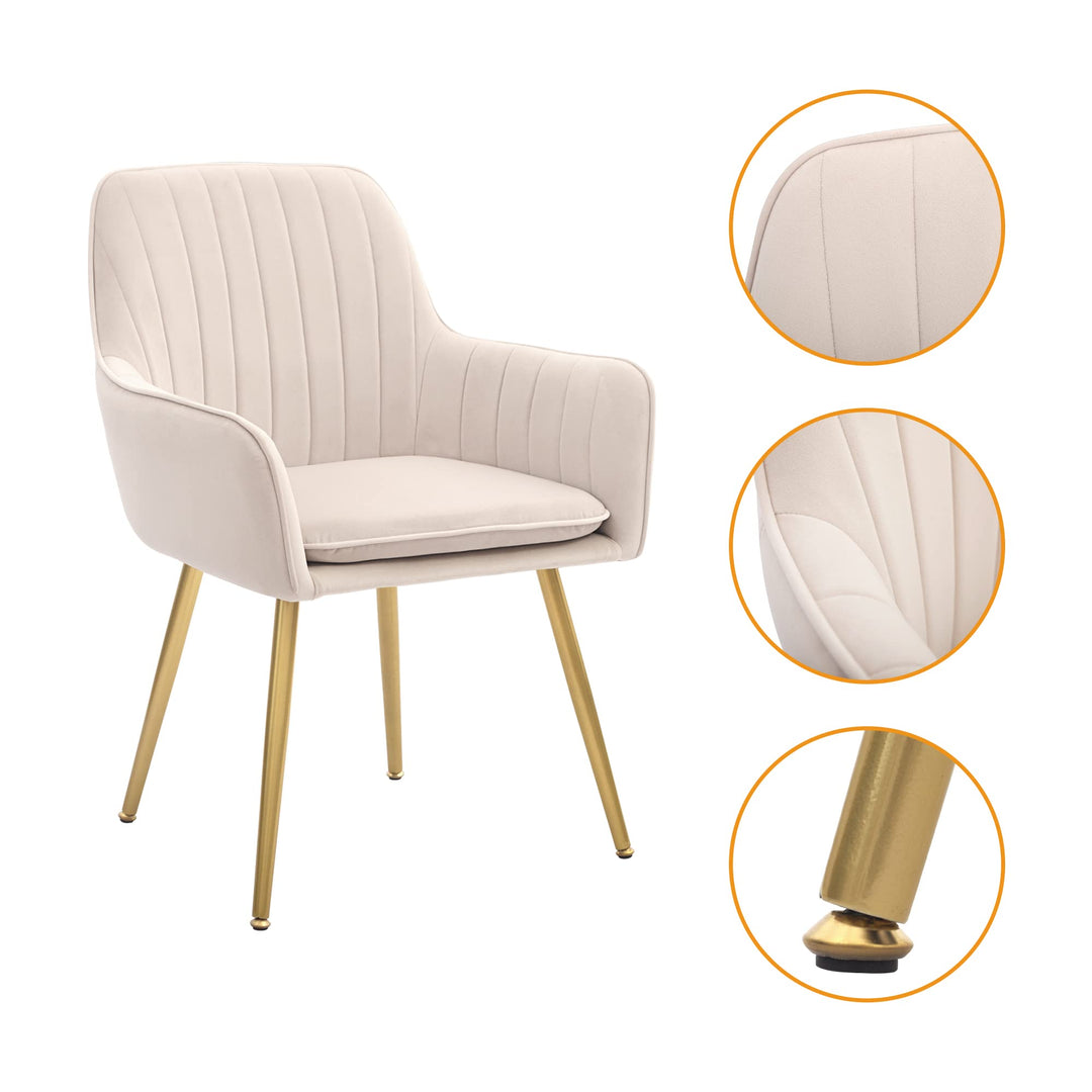 CangLong Furniture Modern Living Dining Room Accent Arm Chairs Club Guest with - Diamond Home USA