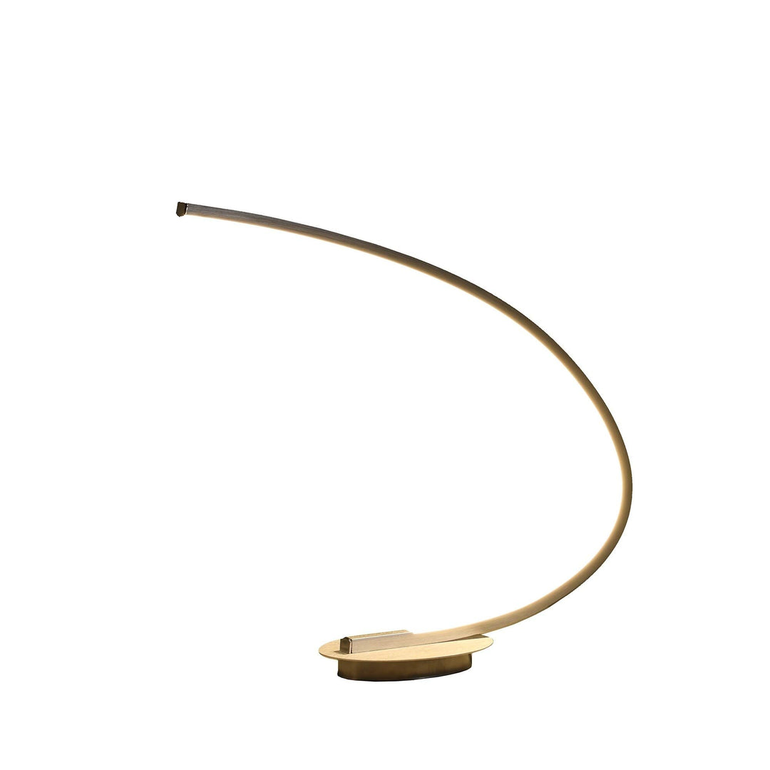 Eli Brushed Nickel Led Arc Tube Table Lamp Silver Modern Contemporary - Diamond Home USA