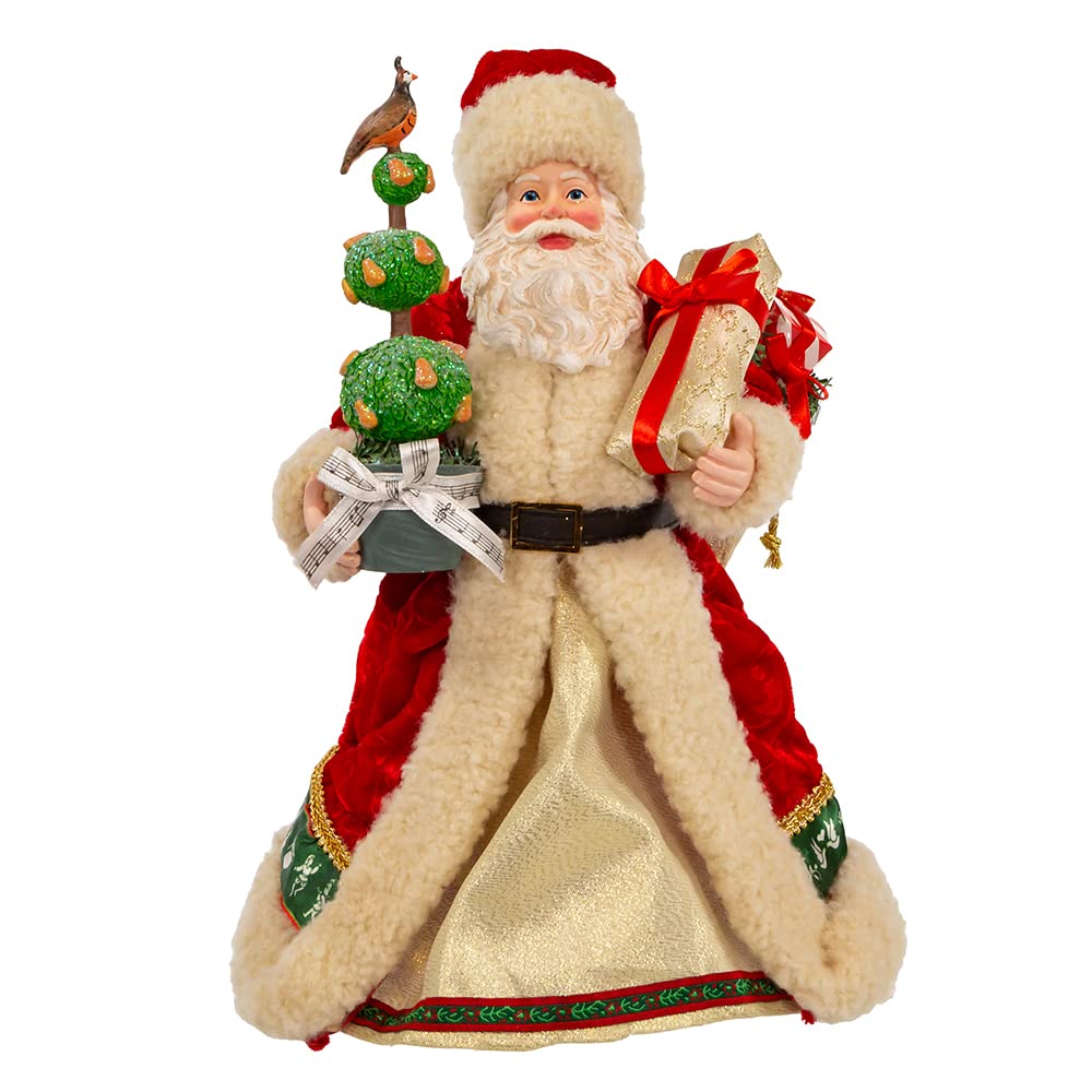 Kurt Adler 10.5-Inch Fabriché Musical 12 Days of Christmas Santa - Diamond Home USA