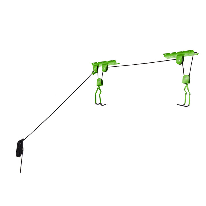 Bike Hanger - Overhead Pulley System with 100lbs Capacity for Bicycles and - Diamond Home USA