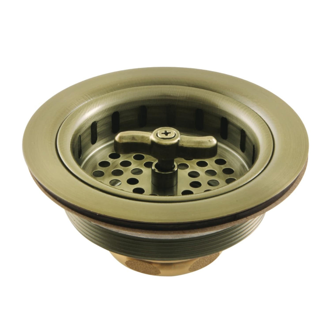 Kingston Brass Tacoma Spin and Seal Sink Basket Strainer Antique