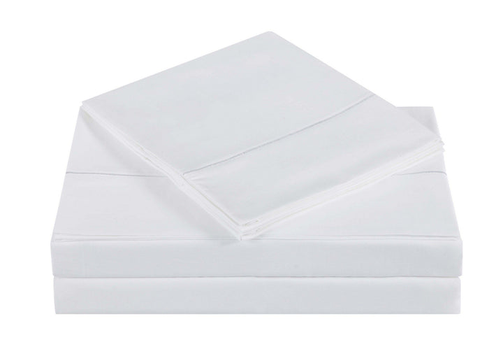 Charisma 310 Thread Count Classic Solid Cotton Sateen Queen Sheet Set Bright - Diamond Home USA