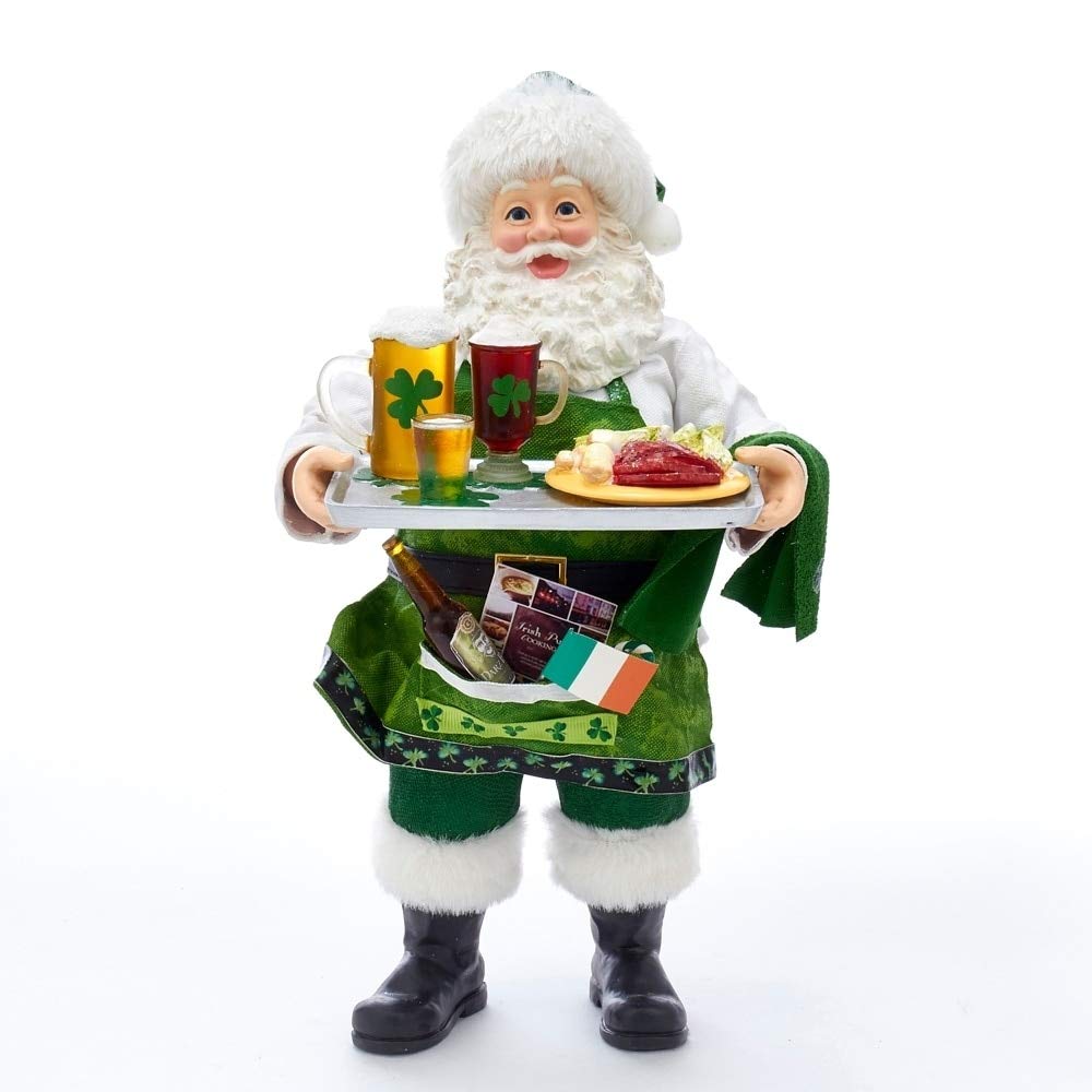 10.5-inch Musical Irish Chef Santa