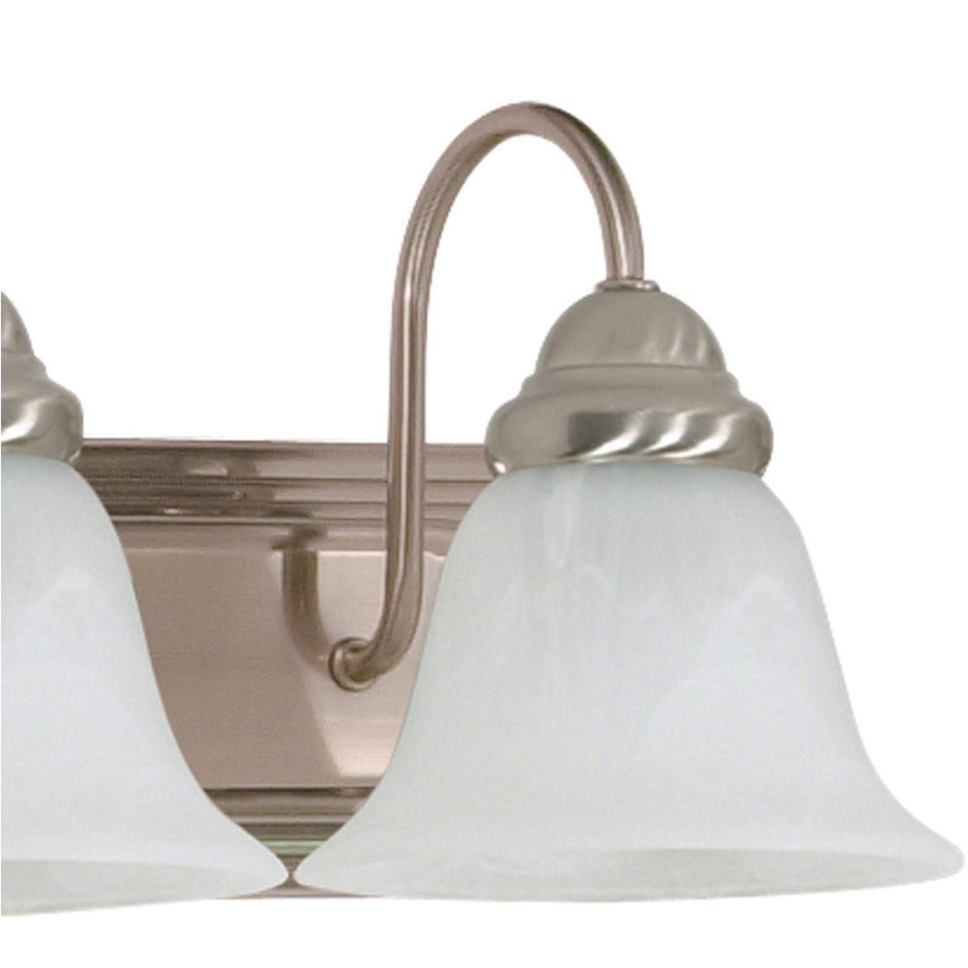 Nuvo 60/323 Five Wall-Vanity Light Fixture 5 Brushed Nickel/Alabaster Glass - Diamond Home USA