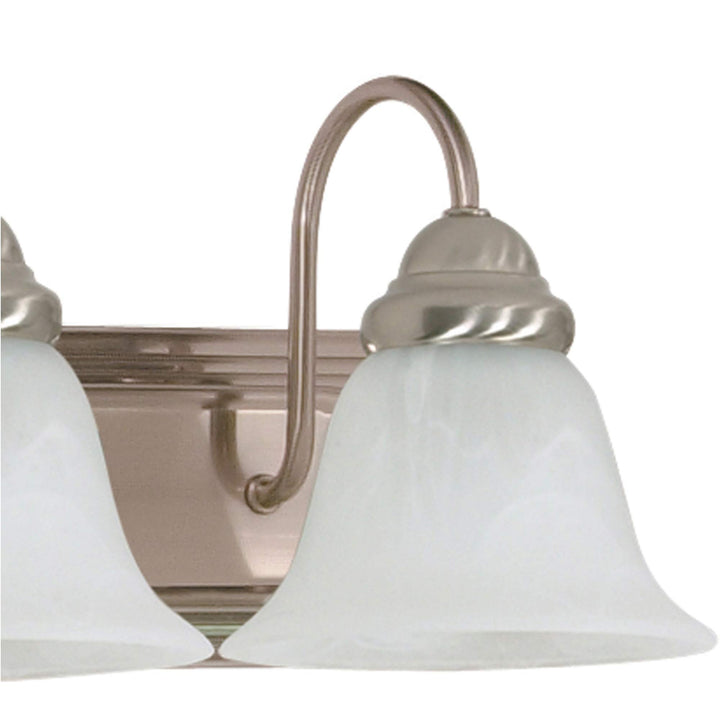 Nuvo 60/323 Five Wall-Vanity Light Fixture 5 Brushed Nickel/Alabaster Glass - Diamond Home USA
