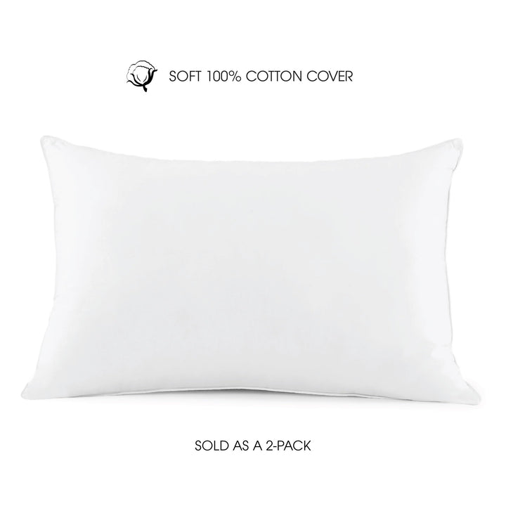 I Am Side Sleeper Pillow 2 Pack White Set of - Diamond Home USA