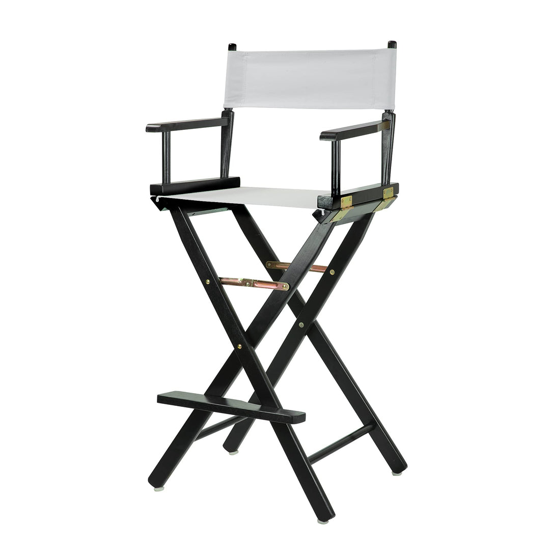 Casual Home Black Frame/White Canvas 30" Bar Height Directors-Chairs