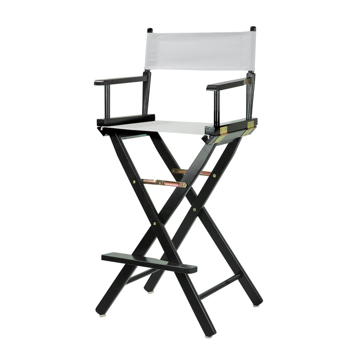 Casual Home Black Frame/White Canvas 30" Bar Height Directors-Chairs